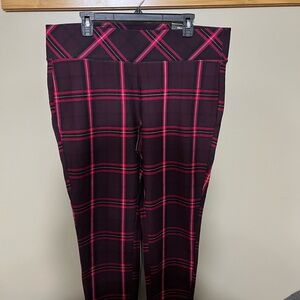 Torrid Size 2R/18-20 Burgundy and Pink slim pants